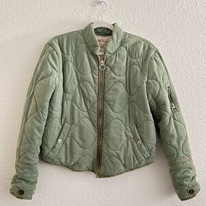 We The Free Green Bomber Jacket